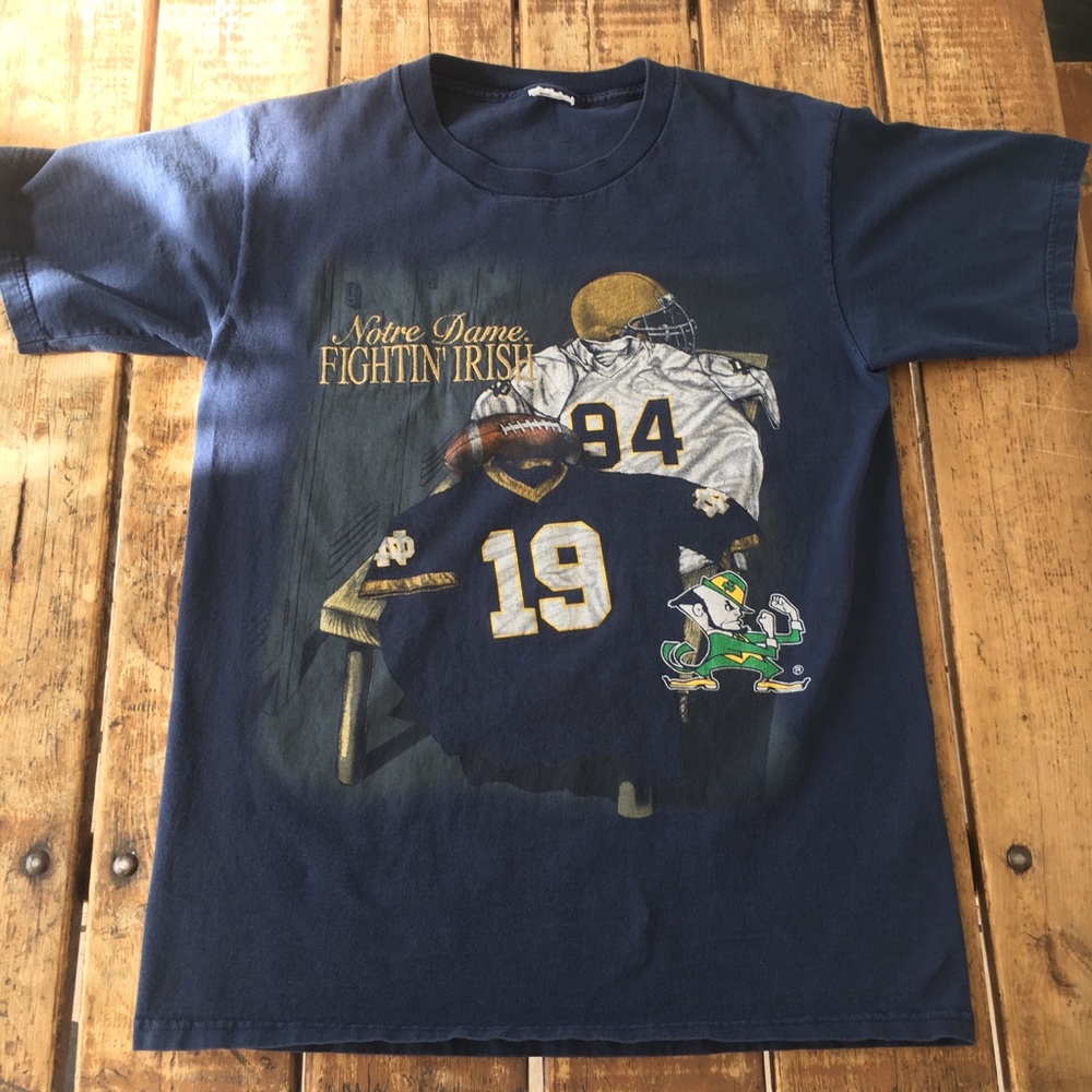 Vintage Notre Dame Football Tee/ L
